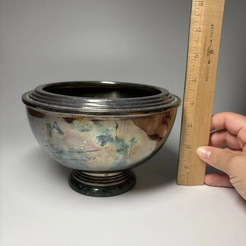 Gorham Silver Bowl by Gorham Manufacturing Company YC 4922 Marble Base RARE